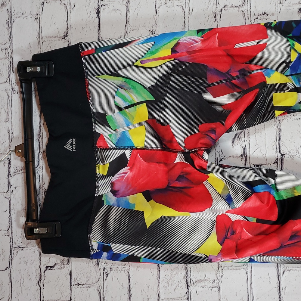 RBX Active Leggings with Bold Floral Design Size M EUC - Picture 6 of 8